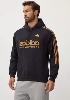 adidas bluza Tiro barbati, culoarea negru, cu gluga, cu imprimeu, IW8869 imagine