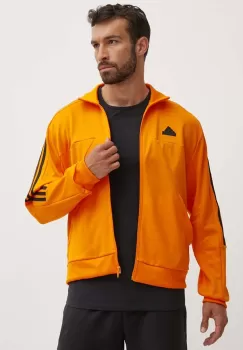 adidas bluza Tiro barbati, culoarea portocaliu, cu imprimeu, IY2065 imagine