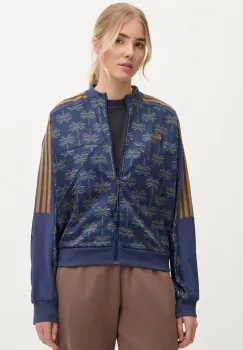 adidas bluza x Farm Rio femei, culoarea albastru marin, modelator, IV9763 imagine