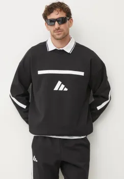 adidas bluza Z.N.E. barbati, culoarea negru, cu imprimeu, JD5982 imagine