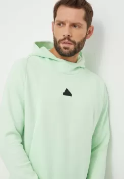 adidas bluza Z.N.E barbati, culoarea verde, cu gluga, cu imprimeu imagine