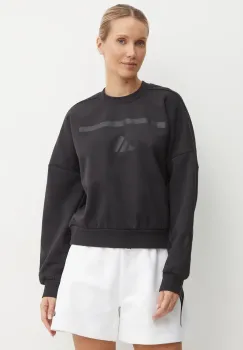 adidas bluza ZNE femei, culoarea negru, cu imprimeu, JE7855 imagine