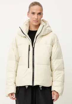 adidas by Stella McCartney geaca culoarea bej, de iarna, oversize, JV8548 imagine