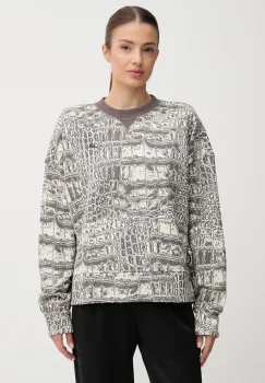 adidas by Stella McCartney hanorac de bumbac culoarea bej, cu imprimeu, JW4648 imagine