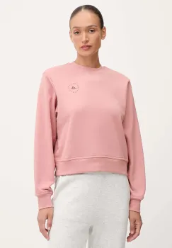 adidas by Stella McCartney hanorac de bumbac culoarea portocaliu, cu imprimeu, JX6784 imagine