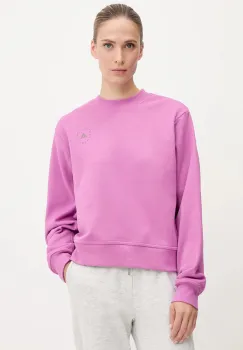 adidas by Stella McCartney hanorac de bumbac culoarea roz, cu imprimeu, JJ0151 imagine