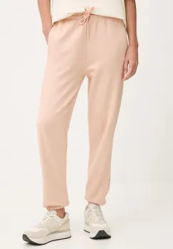 adidas by Stella McCartney pantaloni de trening din bumbac culoarea portocaliu, uni, JW1375 imagine