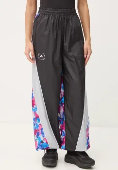 adidas by Stella McCartney pantaloni femei, culoarea negru, cu imprimeu, IW9849 imagine