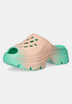 adidas by Stella McCartney papuci Clog femei, culoarea verde, cu platforma, JH8952 imagine