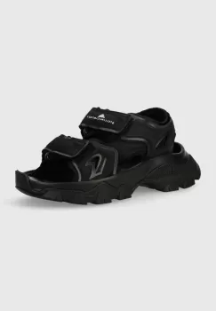 adidas by Stella McCartney sandale Hika femei, culoarea negru, cu platforma, IE3540 imagine