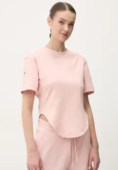adidas by Stella McCartney tricou din bumbac femei, culoarea roz, JJ2553 imagine