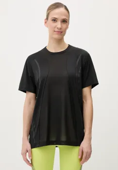 adidas by Stella McCartney tricou Truepace femei, culoarea negru, IW1147 imagine