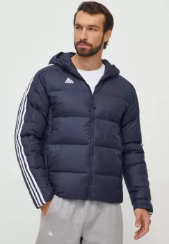 adidas geaca de puf barbati, culoarea albastru marin, de iarna imagine