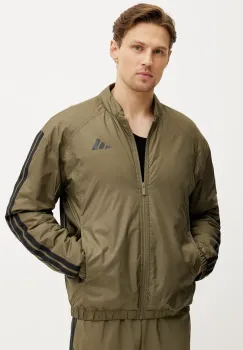 adidas geaca Essential culoarea verde, de tranzitie, JJ1202 imagine
