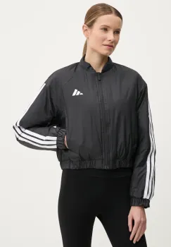 adidas geaca Essential femei, culoarea negru, de tranzitie, JD1296 imagine