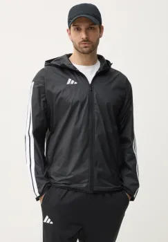 adidas geaca Essentials barbati, culoarea negru, de tranzitie, oversize, JE6325 imagine