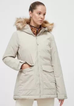 adidas geaca femei, culoarea bej, de tranzitie imagine