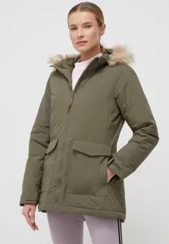 adidas geaca femei, culoarea verde, de iarna imagine