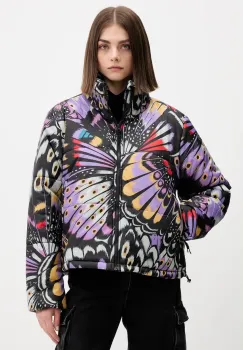 adidas geaca x Farm Rio culoarea negru, de iarna, oversize, JL8611 imagine