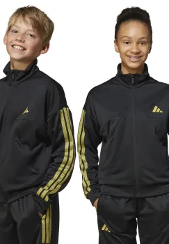 adidas hanorac culoarea negru, cu imprimeu, JI6185 imagine