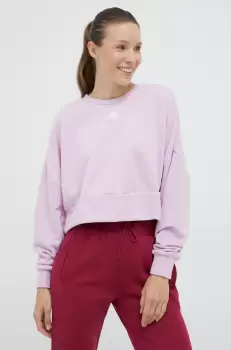adidas hanorac de antrenament Studio femei, culoarea violet, neted imagine