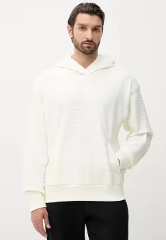 adidas hanorac de bumbac All SZN culoarea bej, cu gluga, neted, JL6558 imagine