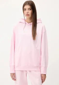 adidas hanorac de bumbac All SZN culoarea roz, cu gluga, uni, JV7343 imagine