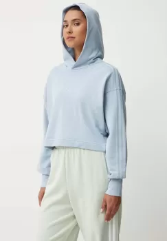 adidas hanorac de bumbac All SZN femei, cu gluga, neted, IY6847 imagine