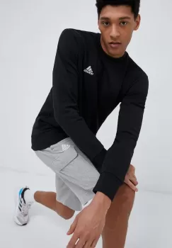 adidas hanorac de bumbac barbati, culoarea negru, cu imprimeu imagine