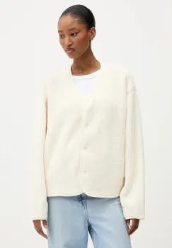 adidas hanorac fleece Future Icons culoarea bej, uni, KB5234 imagine