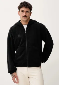 adidas hanorac fleece Future Icons culoarea negru, cu gluga, uni, JM6053 imagine