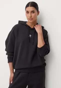 adidas Originals bluza 0 femei, culoarea negru, cu gluga, neted, IW5711 imagine