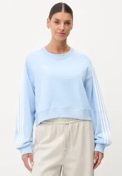 adidas Originals bluza 3S CROP SWEAT femei, cu imprimeu, JC8141 imagine