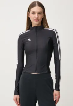 adidas Originals bluza 3S SLIM TT femei, culoarea negru, cu imprimeu, JD5025 imagine
