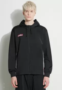 adidas Originals bluza Adibreak Full-Zip Hoodie barbati, culoarea negru, cu gluga, modelator, IM8209 imagine