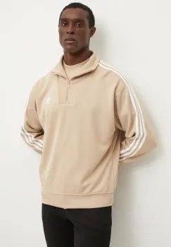 adidas Originals bluza Adicolor barbati, culoarea bej, cu imprimeu, IX5215 imagine