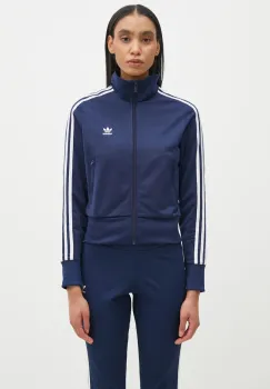 adidas Originals bluza Adicolor Classics Firebird femei, culoarea albastru marin, cu imprimeu, JC8263 imagine
