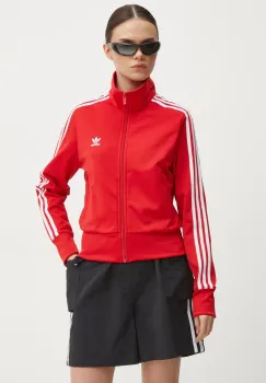 adidas Originals bluza Adicolor Classics Firebird femei, culoarea rosu, cu imprimeu, IR8079 imagine