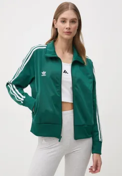 adidas Originals bluza Adicolor Classics Firebird femei, culoarea verde, cu imprimeu, JC8262 imagine