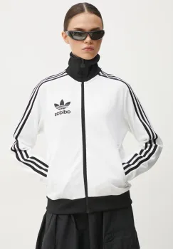 adidas Originals bluza Adicolor femei, culoarea alb, cu imprimeu, JC5806 imagine