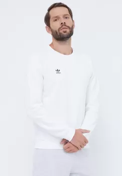 adidas Originals bluza barbati, culoarea alb, cu imprimeu imagine