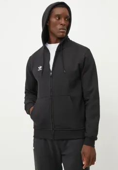 adidas Originals bluza barbati, culoarea negru, cu gluga, neted, IW5791 imagine
