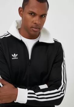 adidas Originals bluza barbati, culoarea negru, cu imprimeu imagine