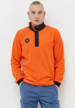 Adidas Originals bluza barbati, culoarea portocaliu, cu imprimeu imagine
