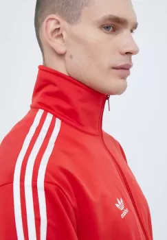 adidas Originals bluza barbati, culoarea rosu, cu imprimeu imagine