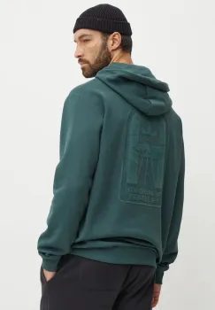adidas Originals bluza barbati, culoarea verde, cu gluga, neted, IX9604 imagine