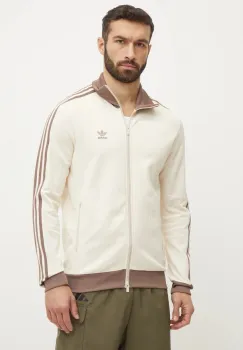 adidas Originals bluza CLASSIC TT barbati, culoarea bej, cu imprimeu, JP2522 imagine