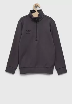 adidas Originals bluza copii culoarea gri, cu imprimeu imagine
