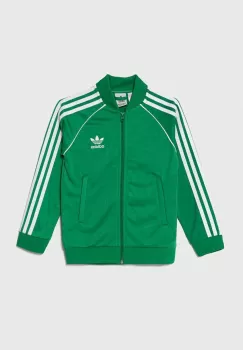 adidas Originals bluza copii culoarea verde, cu imprimeu imagine