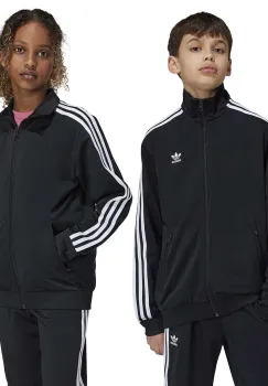 adidas Originals bluza copii FIREBIRD TOP culoarea negru, cu imprimeu, IY9800 imagine